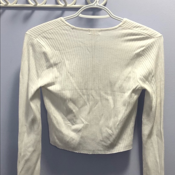 Garage White Tie-Up Cardi - Picture 4 of 5